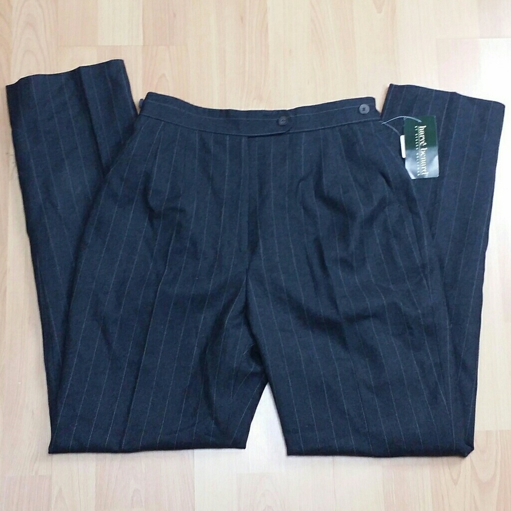Women’s Pinstripe Dress Pants - Black - Brand Unspecified